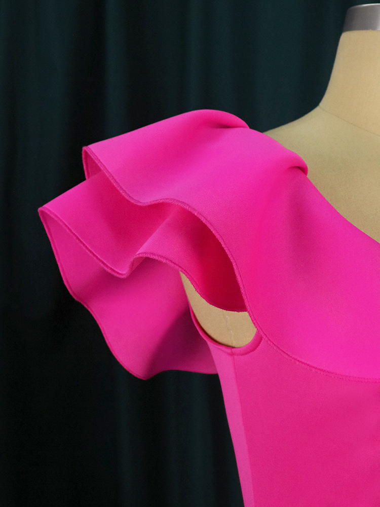 Elegant Bow Backless Plus Size Slim Fit Hip Wrap Party Dress_voghion.com