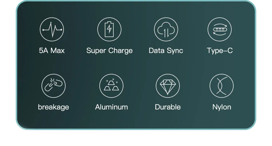 KUULAA 5A USB Type C For Samsung Xiaomi Mi Redmi Fast Charging USB-C Cable Mobile Phone Charger USBC Type-C Data Wire_voghion.com