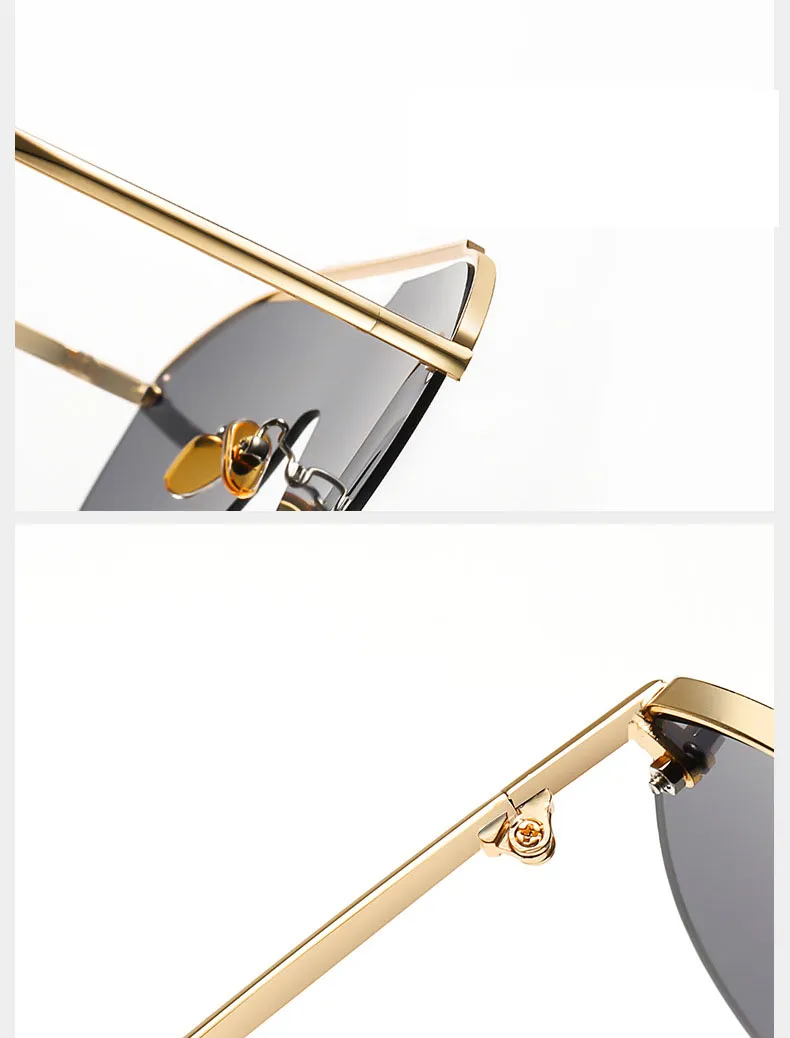 Occhiali da sole firmati da donna all'ingrosso Occhiali da vista stile personalità con montatura in lega nuovi alla moda Spedizione gratuita in tutto il mondo_voghion.com