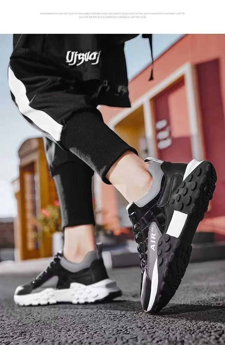 Free Shipping With Box Designer Sneakers Men Waterproof Thick Soles Leather Walking Sneaker New Sports Running Shoes_voghion.com