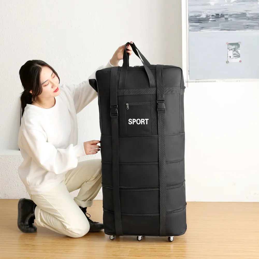 Expandable Suitcase Foldable High Quality Rolling For Travel Business Large Capacity Lage Storage Bag_voghion.com