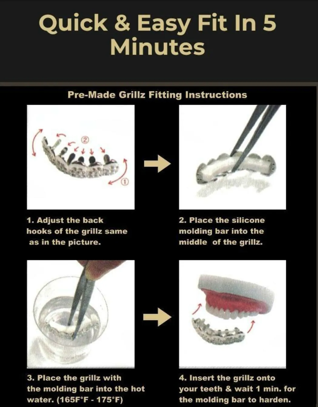 Echtes Gold Zähne Fang Grillz Punk Hip Hop Cubic Zirkon Iced Out Vampire Dental Mund Grills Zahnspangen Zahnkappe Rapper_voghion.com