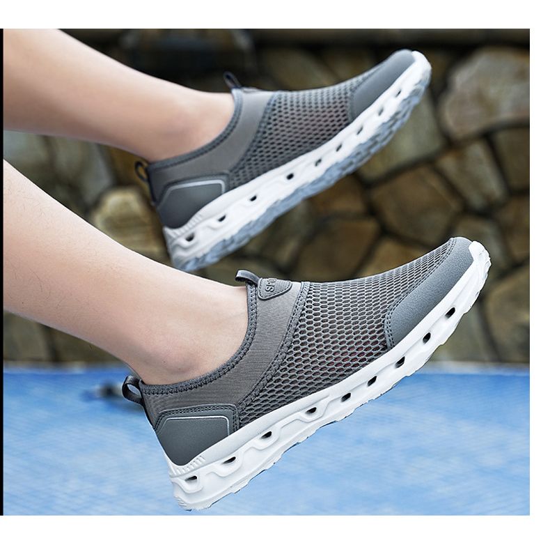 Outdoor-Sport Waten Herrenschuhe Mesh-Stoff atmungsaktive Wanderschuhe_voghion.com