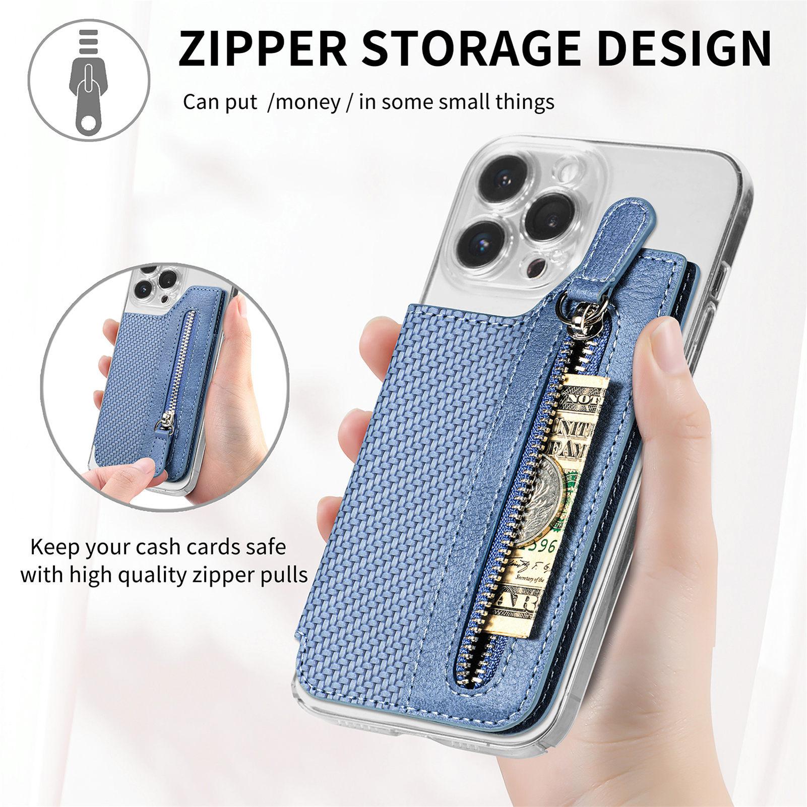 Mobile Phone Card Bag, Card Sleeve, Left And Right Flap, Multi-insert Card Holder, Mobile Phone Bag, Creative Personality, Back Sticker Card Bag_voghion.com