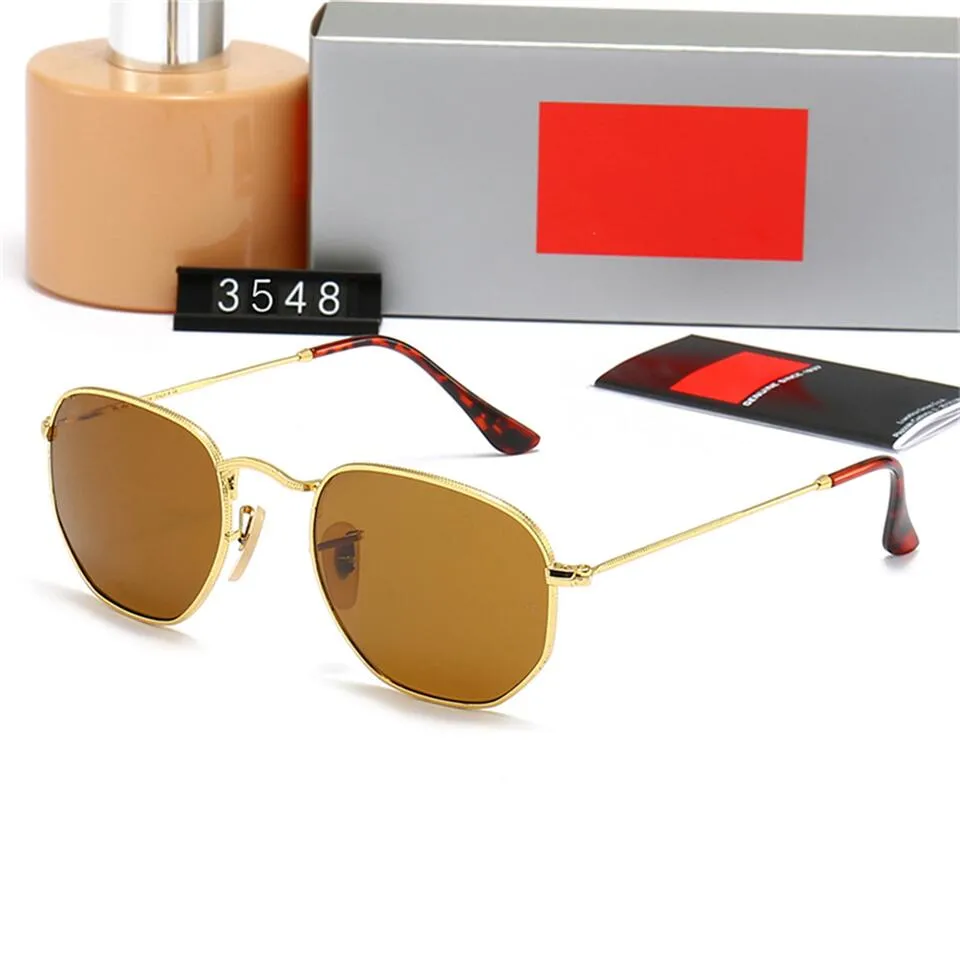 Hexagonal Sunglasses For Men And Women Classic Metal Frame Eyewear_voghion.com