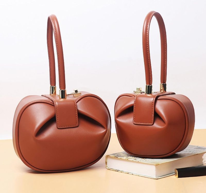 Damenhandtasche aus echtem Leder, 2024 Schulter-Retro-Mode, einzigartiges Design, vielseitige Knödeltasche, hochwertige_voghion.com