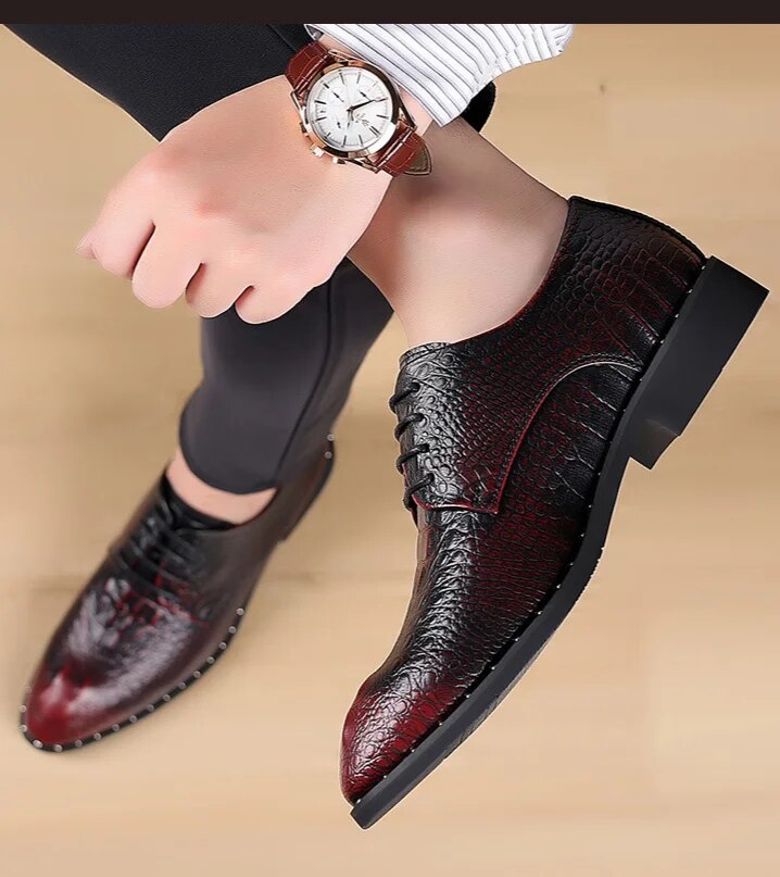 New Four Seasons Business Dress Lace up Casual Versatile Wear resistant Leather Wedding Men's Shoes_voghion.com