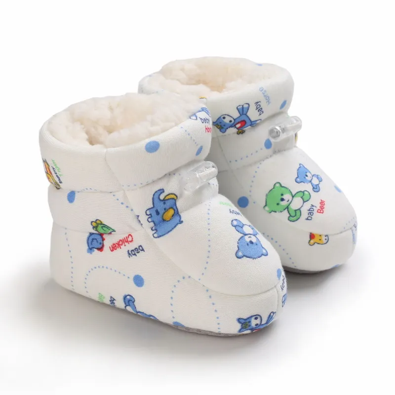 Bebê antiderrapante recém-nascido criança sapatos inverno infantil enfant algodão neve multicolorido desenho animado pequeno cutefeet crianças botas 0-18_voghion.com