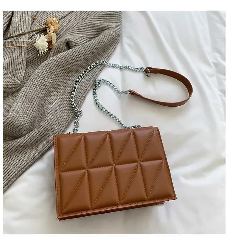 Borsa a tracolla da donna alla moda firmata, con manico in pelle PU, con tracolla a catena, per donna C241108_voghion.com