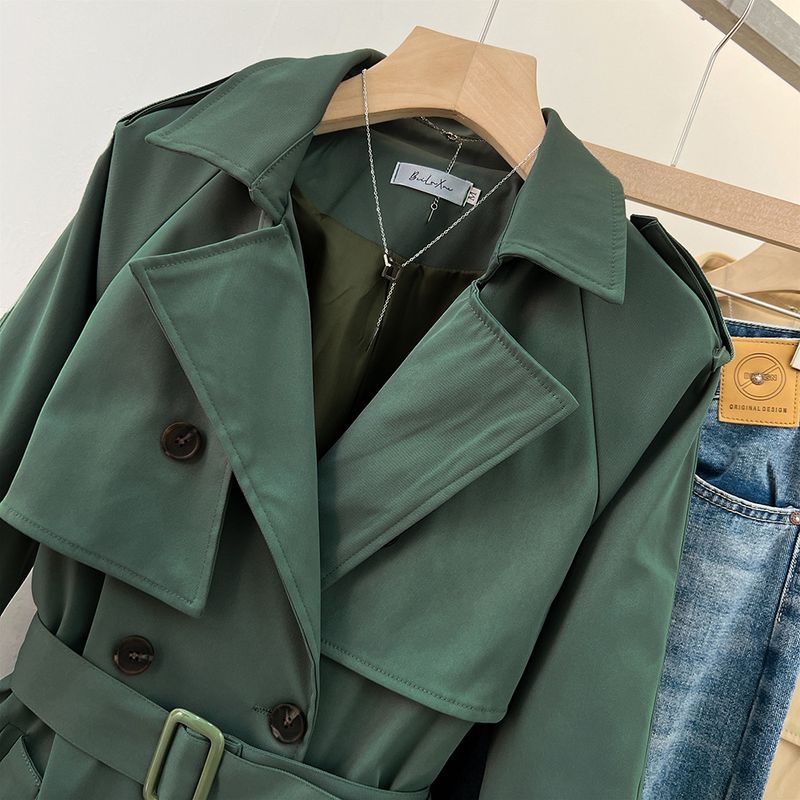 Dámské oblečení, britský styl, středně dlouhý trenčkot pro ženy, nové modely letos, oblíbené, malé, temperamentní, všestranné_voghion.com