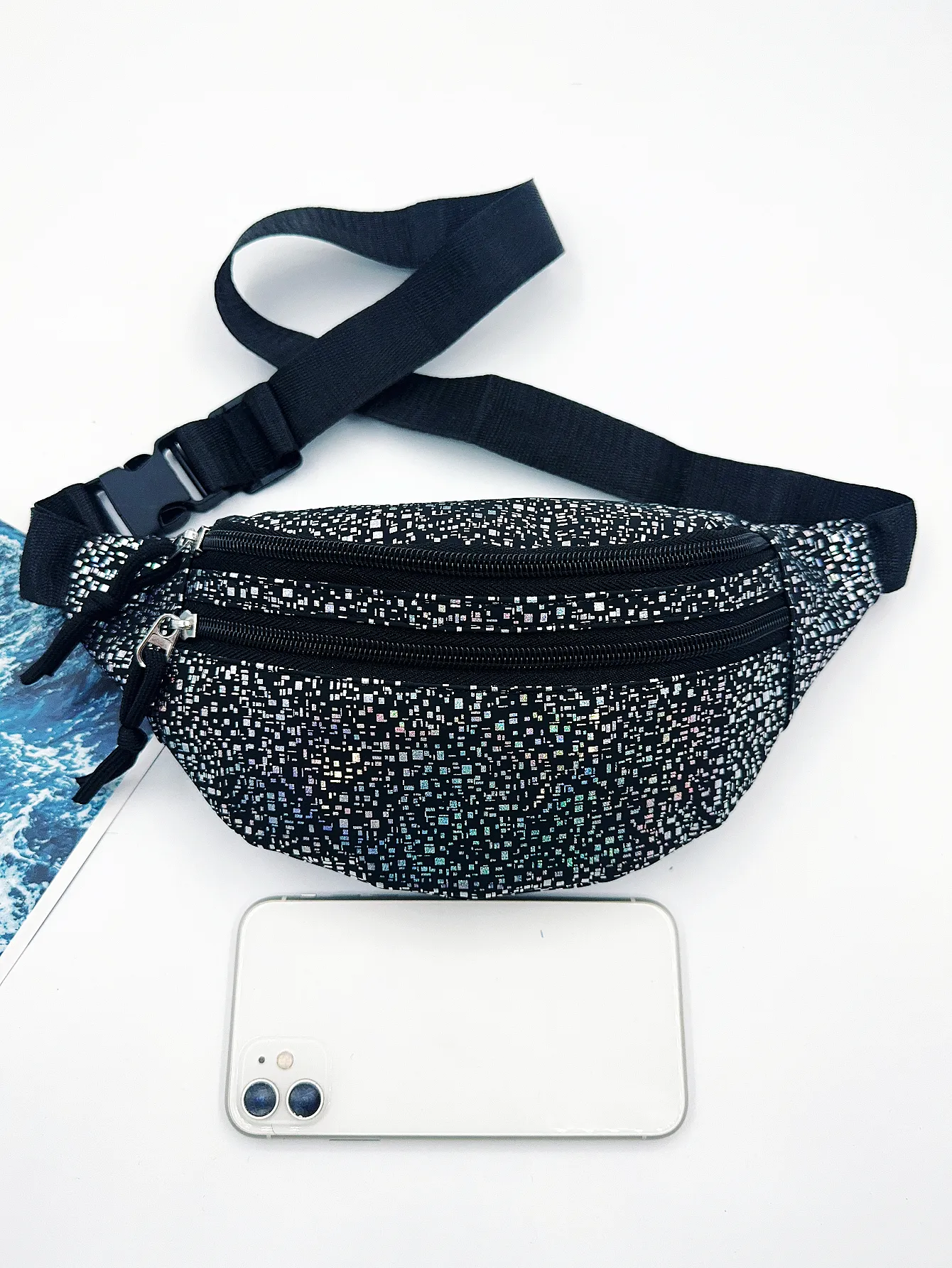 Sparkly Holographic Belt I Travel CrossBody Fanny Packs For Women Fashion Waist Pack Bum Bag_voghion.com