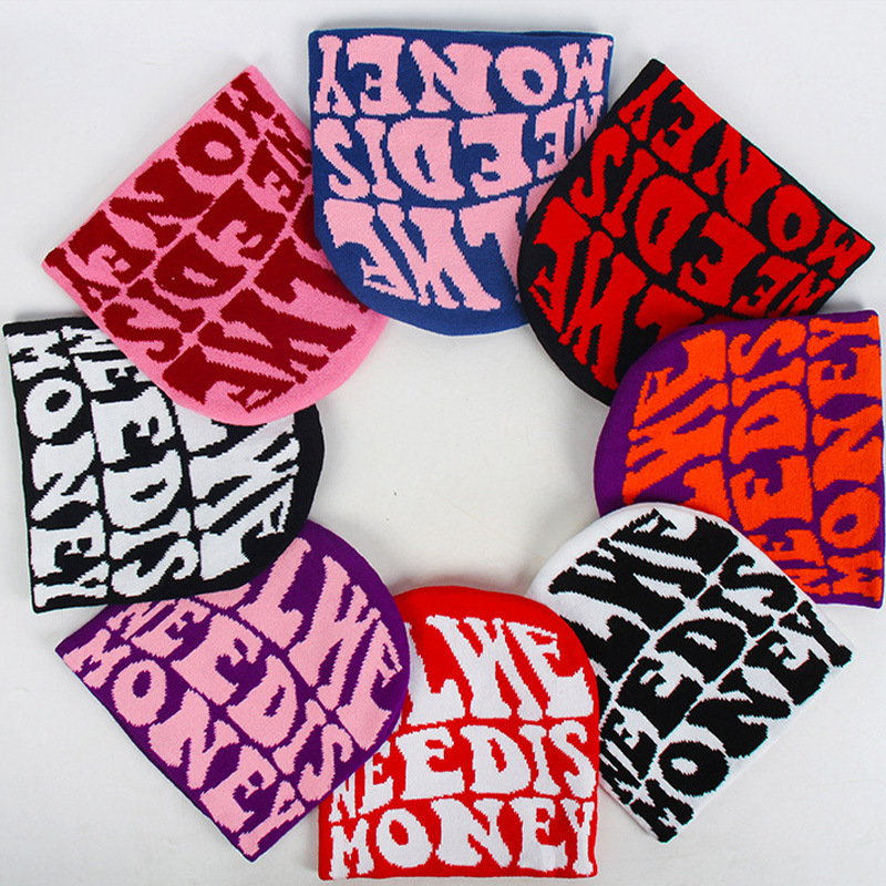 Men’s Hats Knitted hat source jacquard wool hat pullover hat letter style hat