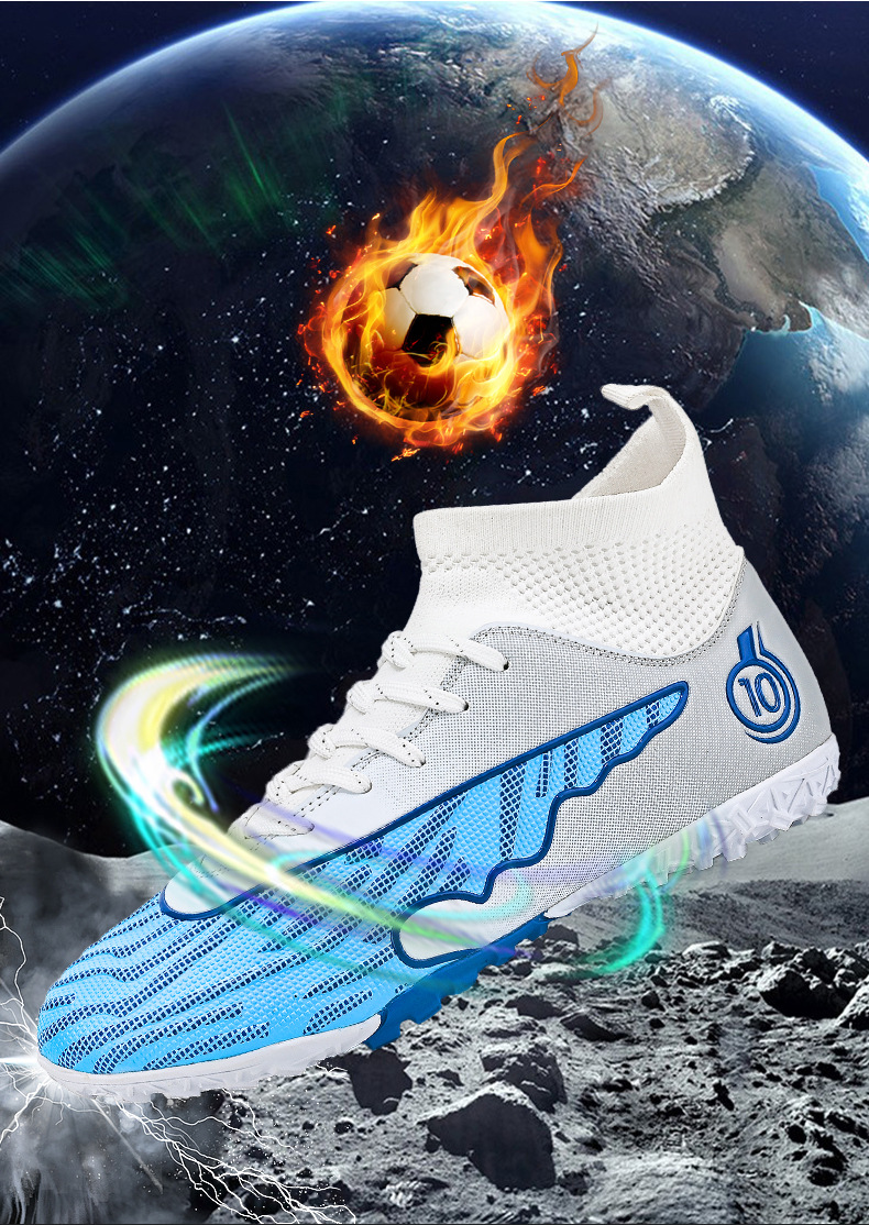Soccer shoes Men's and women's spike crushing student game training shoes_voghion.com
