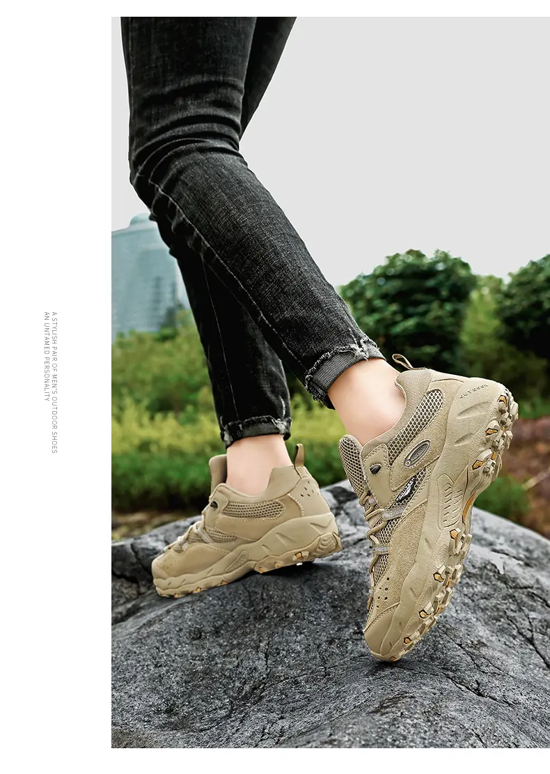 Large-size Fashion Trendy Outdoor Shoes, Casual Lightweight And Comfortable Hiking Shoes, All-season Breathable Hiking Shoes_voghion.com