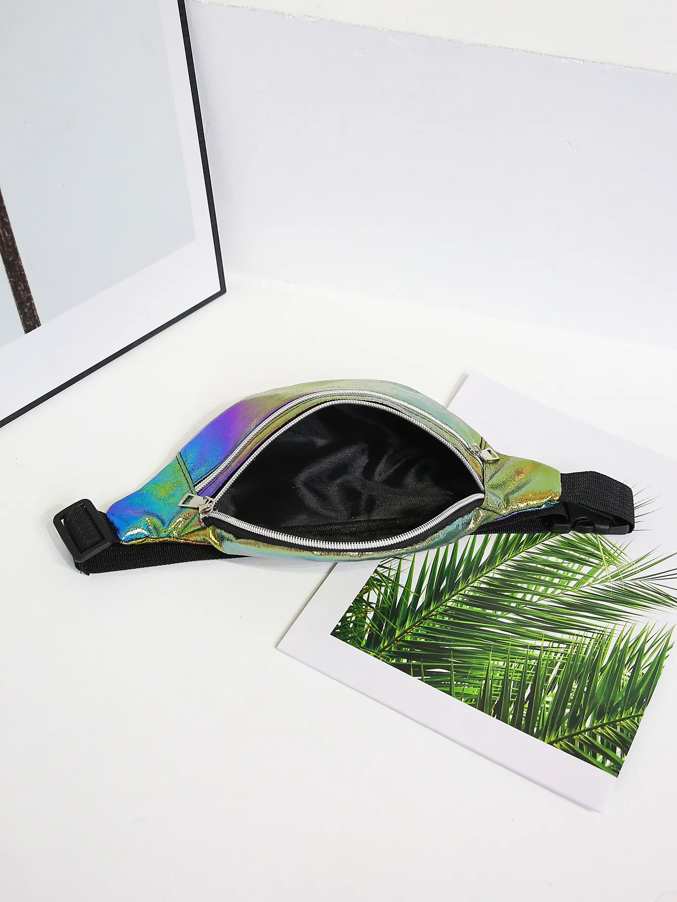 Marsupio con ologramma laser a colori sfumati, marsupio a tracolla, borsa da viaggio, per camminare, correre, escursioni, ciclismo, sport_voghion.com