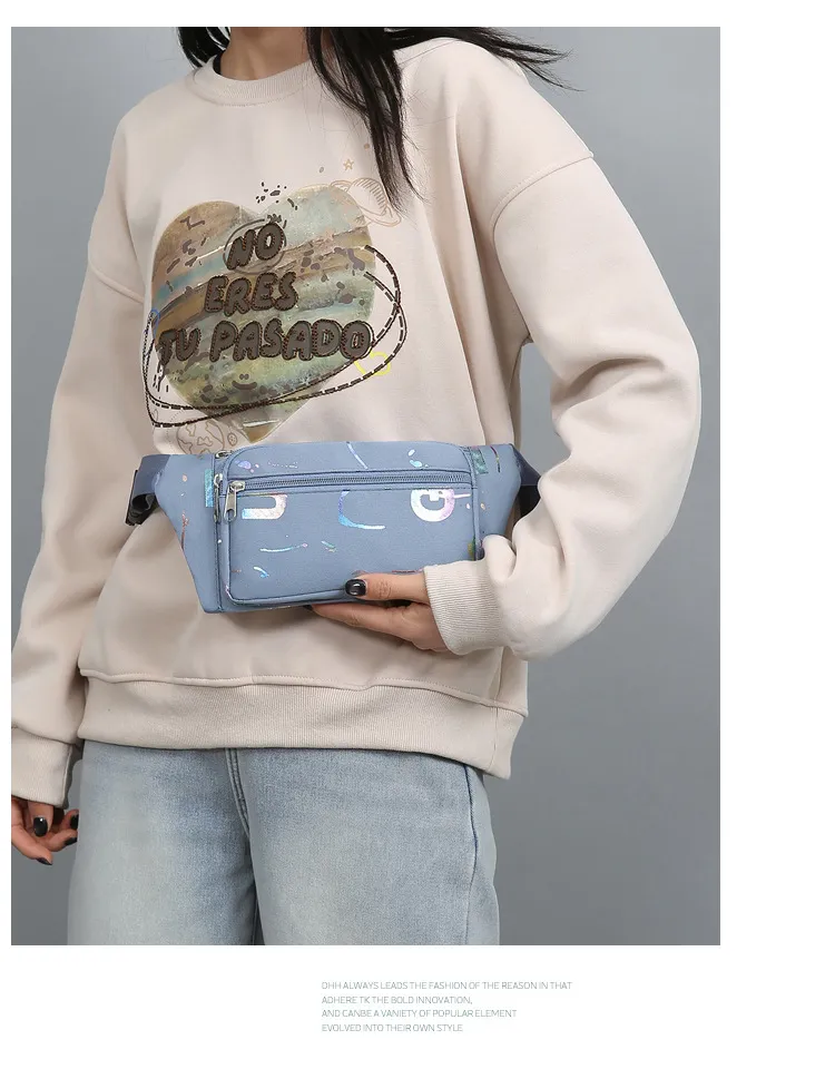 Marsupi da donna con stampa bronzata, cintura alla moda, borse a tracolla, marsupio da corsa, viaggio, allenamento_voghion.com