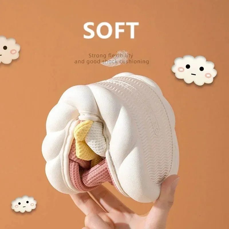 Pantufas femininas antiderrapantes para ambientes internos, chinelos confortáveis de algodão, chinelos baixos com laço fofos, chinelos para casais, primavera-verão_voghion.com