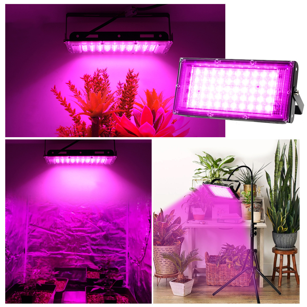 LED Grow Light Full Spectrum Phyto Lamp with Stand Grow Light for Greenhouse Seeding Hydroponic Plant Growth Lighting EU Plug_voghion.com