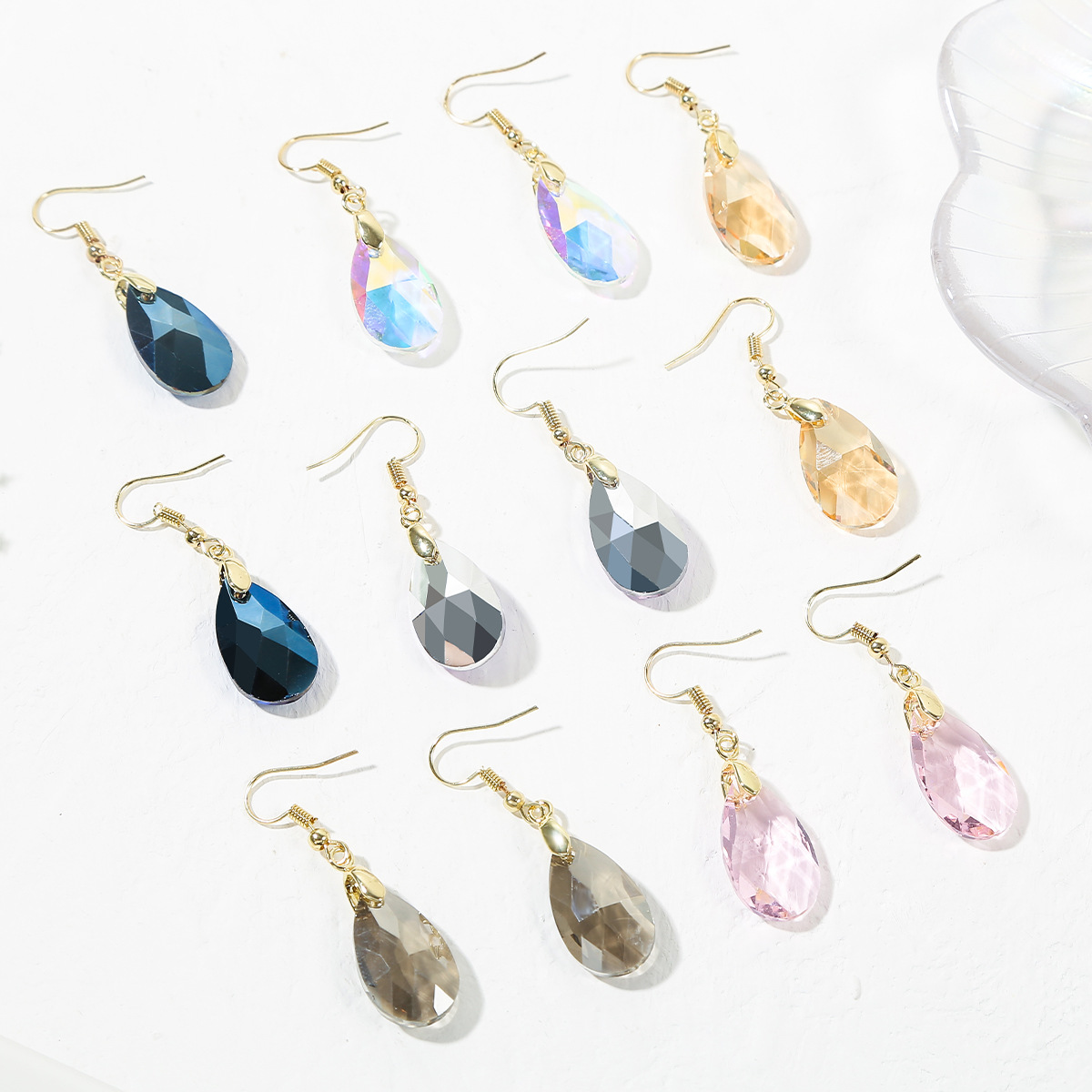 Long Crystal Drop Earrings Colorful Statement Jewellery For Women_voghion.com
