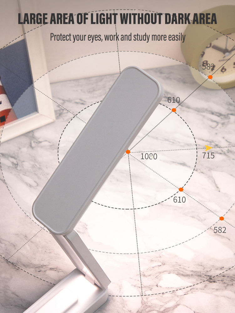 LED reading desk lamp foldable touch with remote control dimmable wall lamp USB charging office study bedside night light_voghion.com