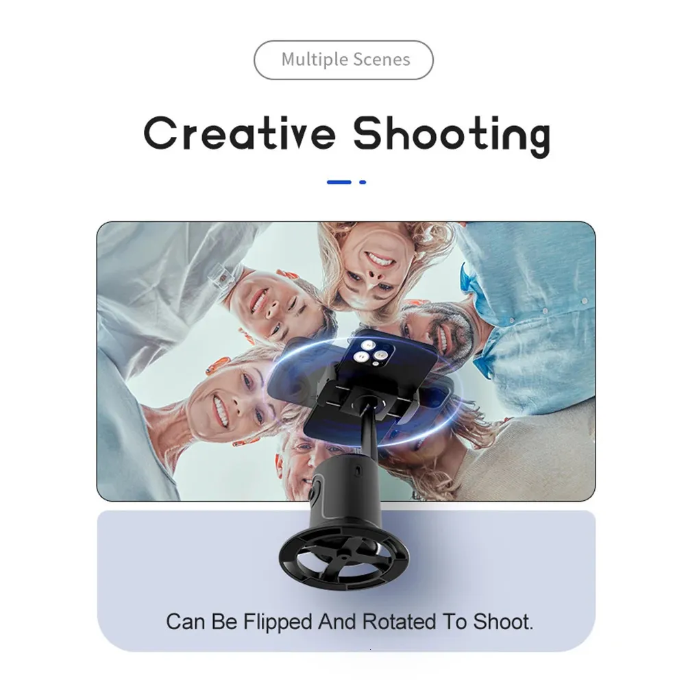 360° rotation intelligent følg gimbal stabilisator AI kameragenkendelse krop ansigtssporing til live fotografoptagelse_voghion.com