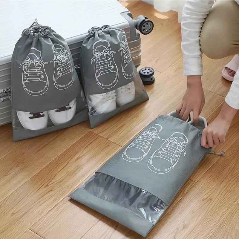 10 stücke Schuhe Lagerung Taschen Closet Organizer Vlies Reise Tragbare Tasche Wasserdichte Tasche Kleidung Klassifizierte Hängende Tasche_voghion.com