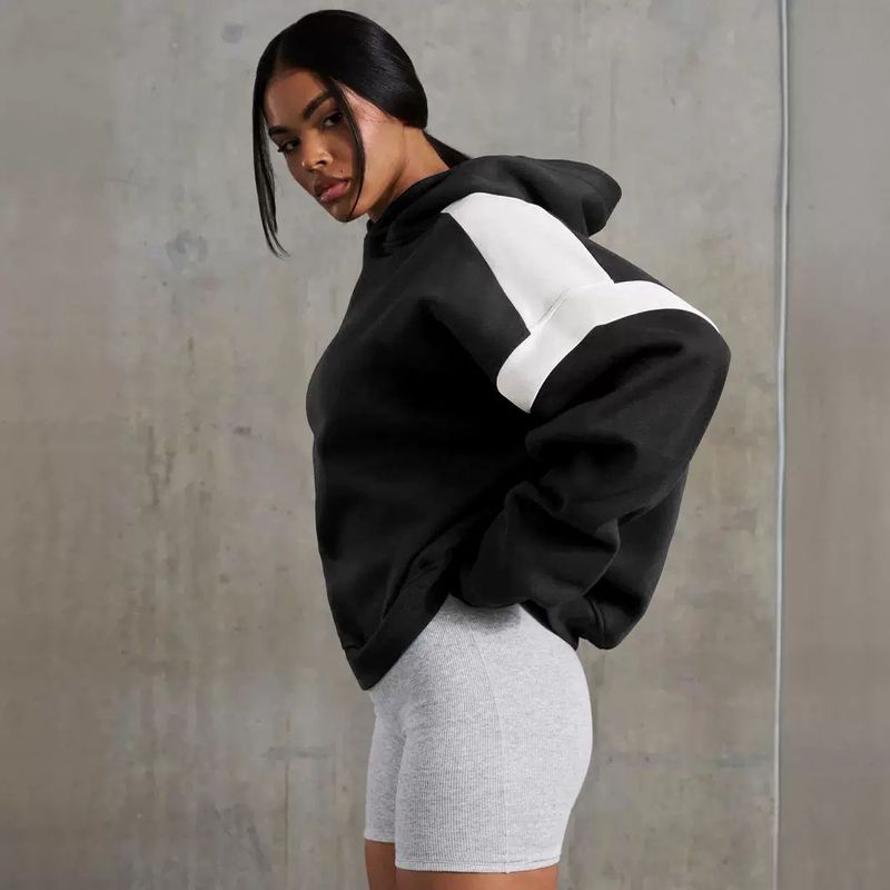 Women's Clothing contrast color drop shoulder high-end_voghion.com