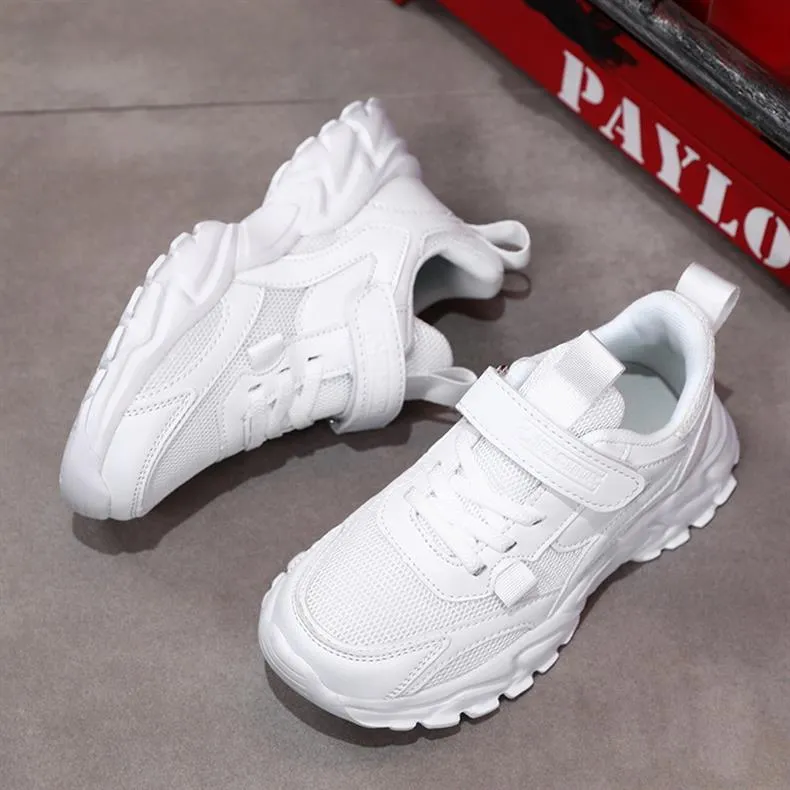 New Boy Tenis Sneakers Kids Sport Running Casual Girls Walking Kidsnest Leather Soft Soled Children Small White Shoes_voghion.com