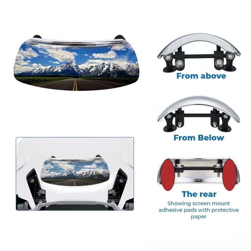 Accesorios de modificación de vehículos todoterreno para motocicletas: espejo retrovisor gran angular de 180 °, ángulo completo, sin puntos ciegos, ángulo grande_voghion.com