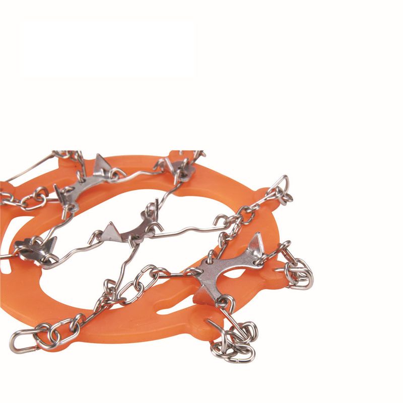 8 couvre-chaussures d'alpinisme sur glace en plein air, chaîne simple, crampons antidérapants à huit dents_voghion.com
