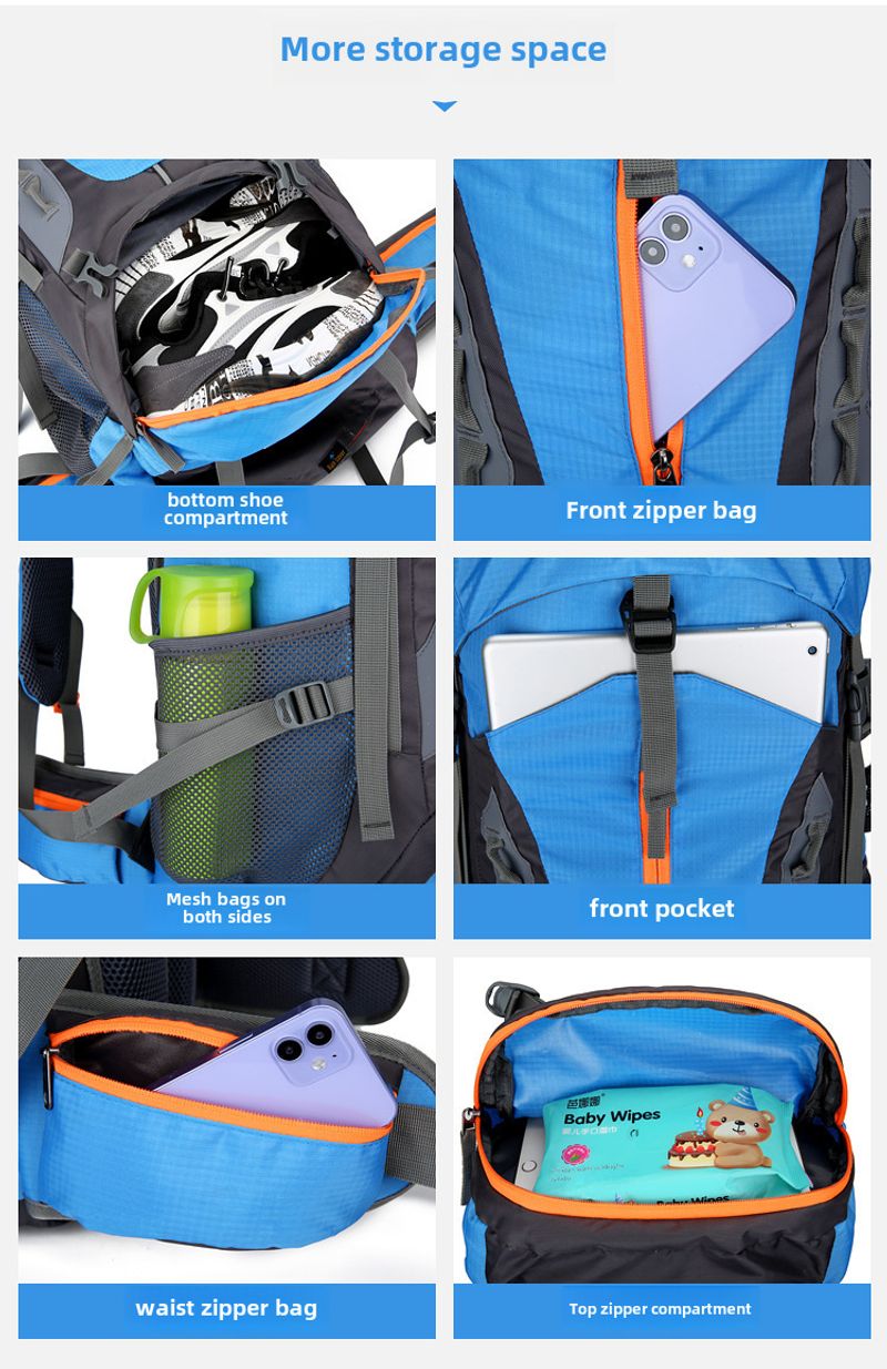 New multi-functional backpack outdoor hiking bag travel large capacity wear-resistant shoulders_voghion.com