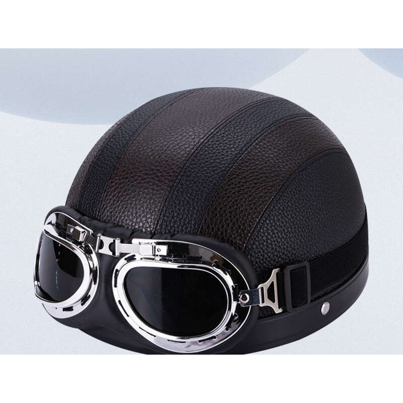 Four Seasons Tram Half Lightweight Leather Bicycle Safety Warm Cycling Helmet_voghion.com