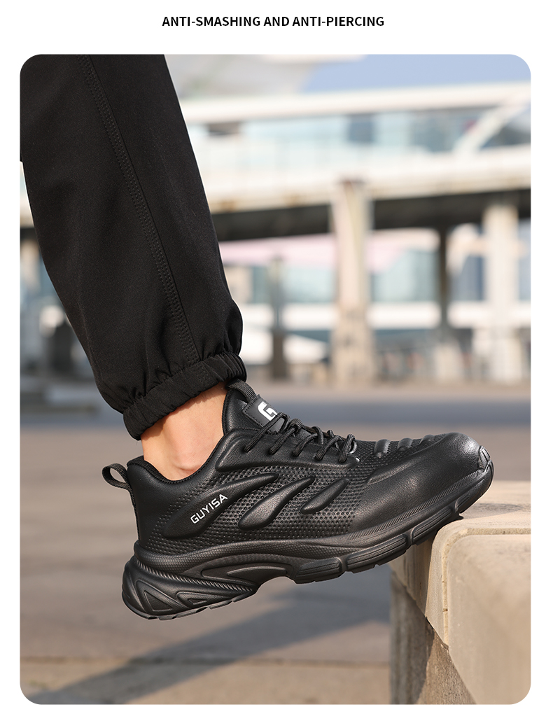 Scarpe antinfortunistiche GUYISA con punta in acciaio, leggere, anti-sfondamento e anti-perforazione 5060, 38-45_voghion.com