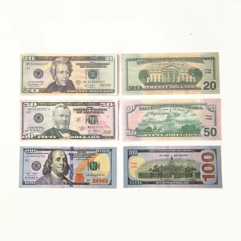 Prop Other Festive Supplies Party Fa K E Money Banknote 1 5 10 20 50 100 US Dollar Euros Realistic Toy Bar Props Copy_voghion.com