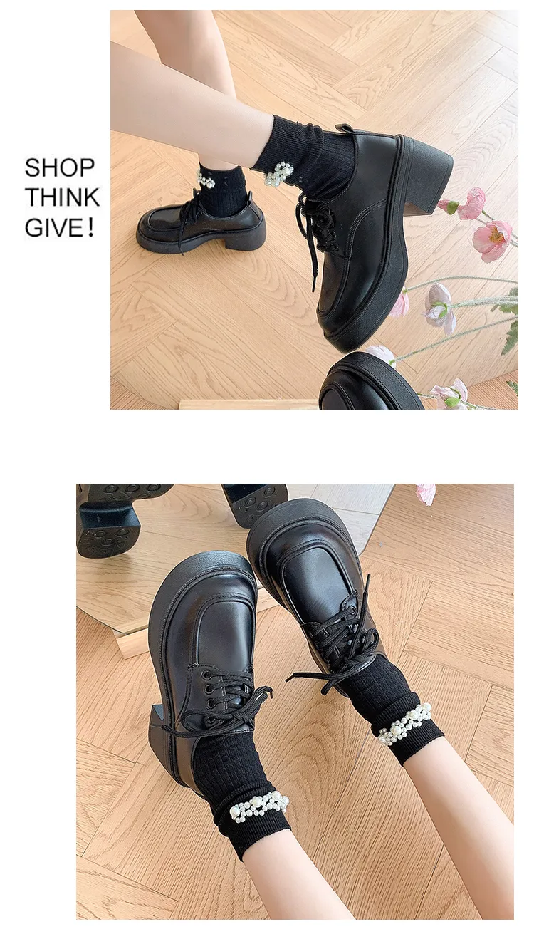 Spring 2024 New Black Platform Flats Women Loafers Slip On Boat Shoes Designer Casual Leather Oxfords_voghion.com