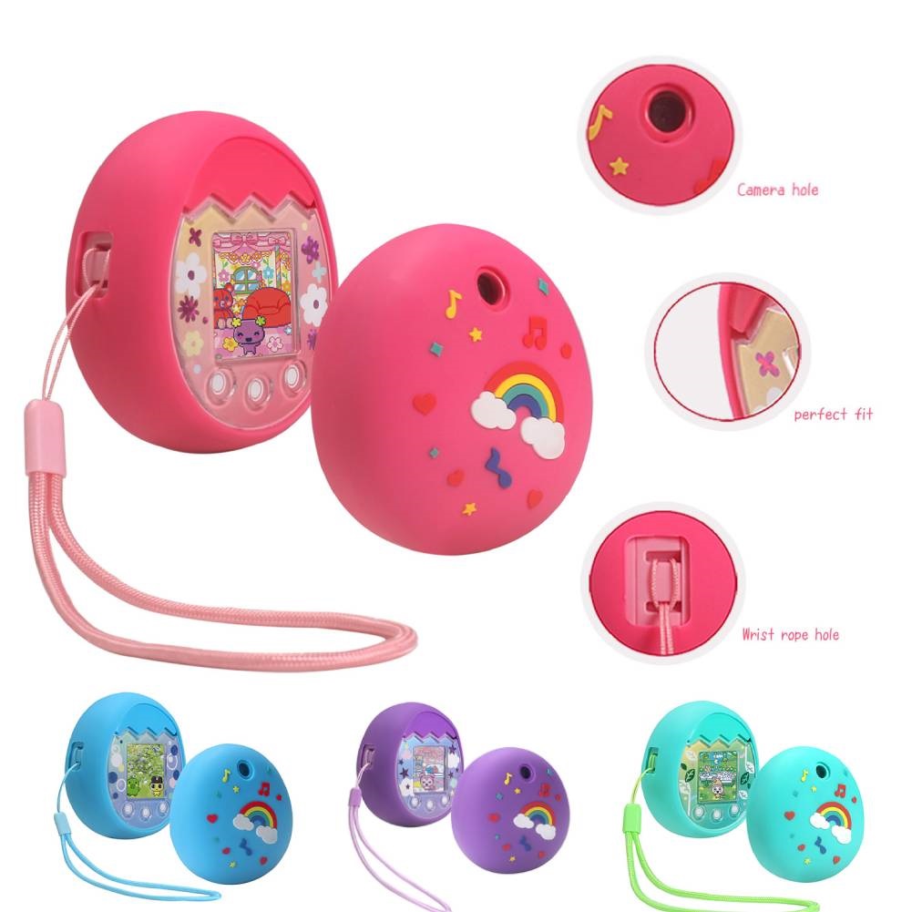 Carcasă din silicon pentru Tamagotchi Pix, carcasă de protecție cu desene animate drăguțe, impermeabilă, anti-cădere, model curcubeu cu desene animate (doar carcasă)_voghion.com