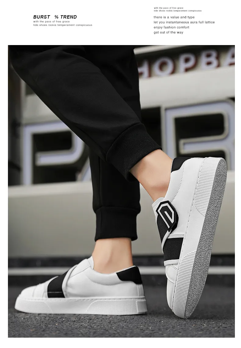 Chaussures décontractées pour hommes, baskets en cuir, skateboard, extérieur, mode, plateforme, design, sport, marche, course à pied, tennis, 7ebc_voghion.com