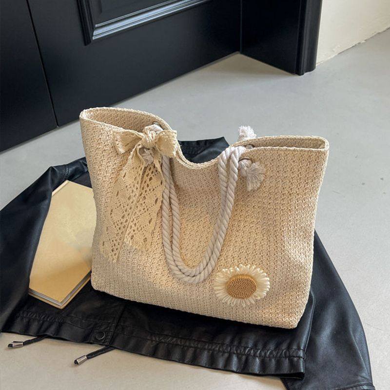Elegante borsa a mano da donna con borsa web per l'Urlaub sulla spiaggia, piccola borsa con Henkel, alla moda_voghion.com