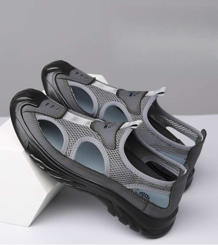 Sandalen Herren Sommer Loch Mesh Sandalen Herrenschuhe_voghion.com