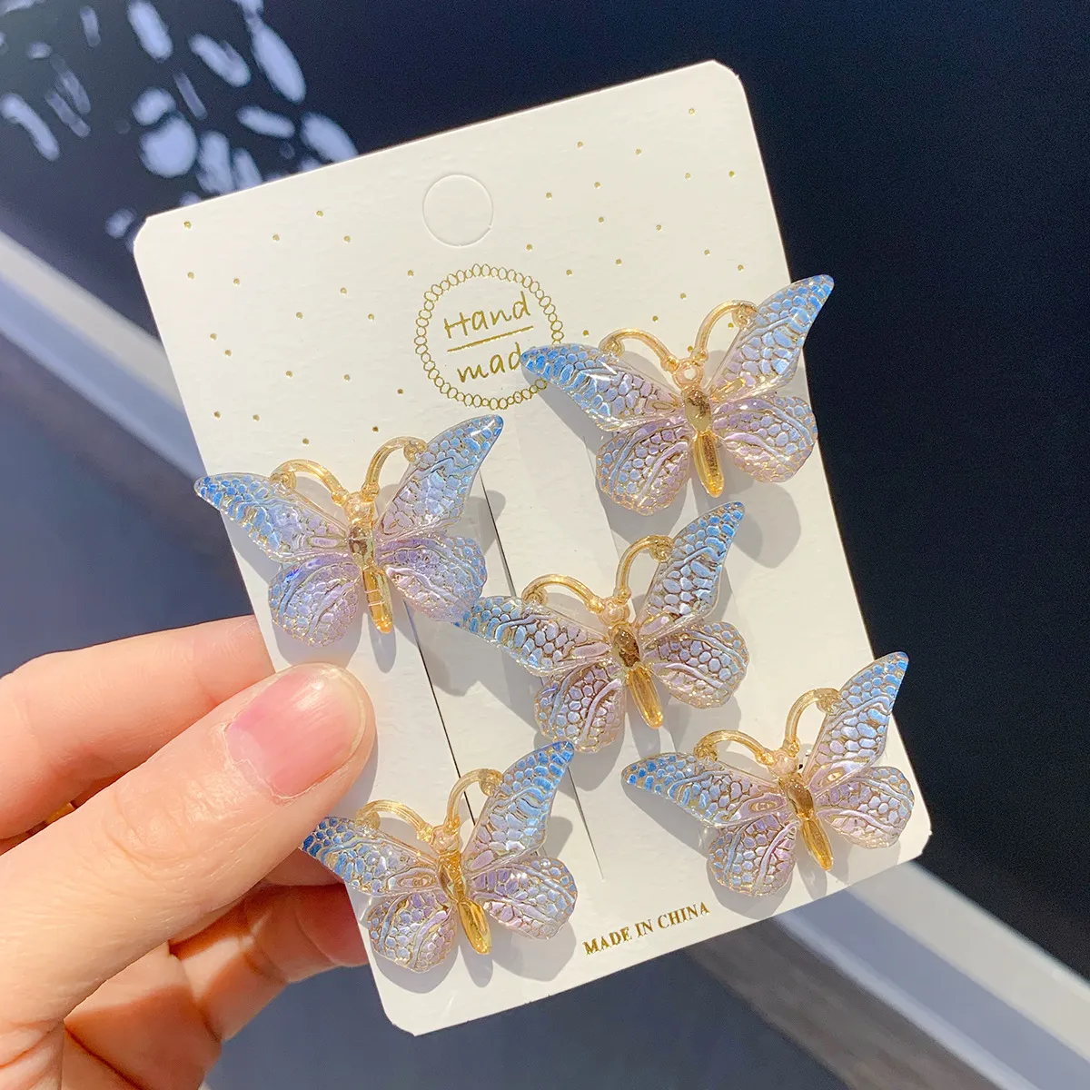 Dolce farfalla fermagli carino donne sfumato piccole forcine mini neonate colori barrette copricapo accessori per capelli_voghion.com