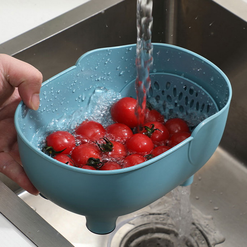 Cestello di scarico elefante Cestello di scarico multiuso per la conservazione in cucina Cestello di scarico per la frutta e la verdura in plastica_voghion.com