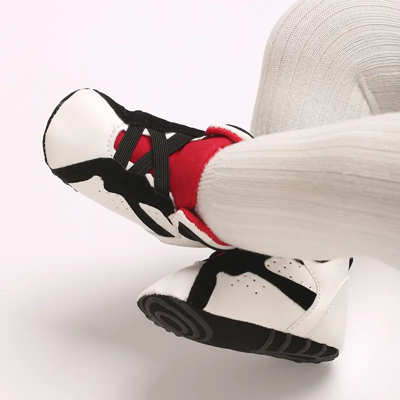 Muoti korkeavartiset vauvan pojat tytöt vauvan koripallo littlesprouts urheilukengät rento liukumaton ensiaskelkengät_voghion.com