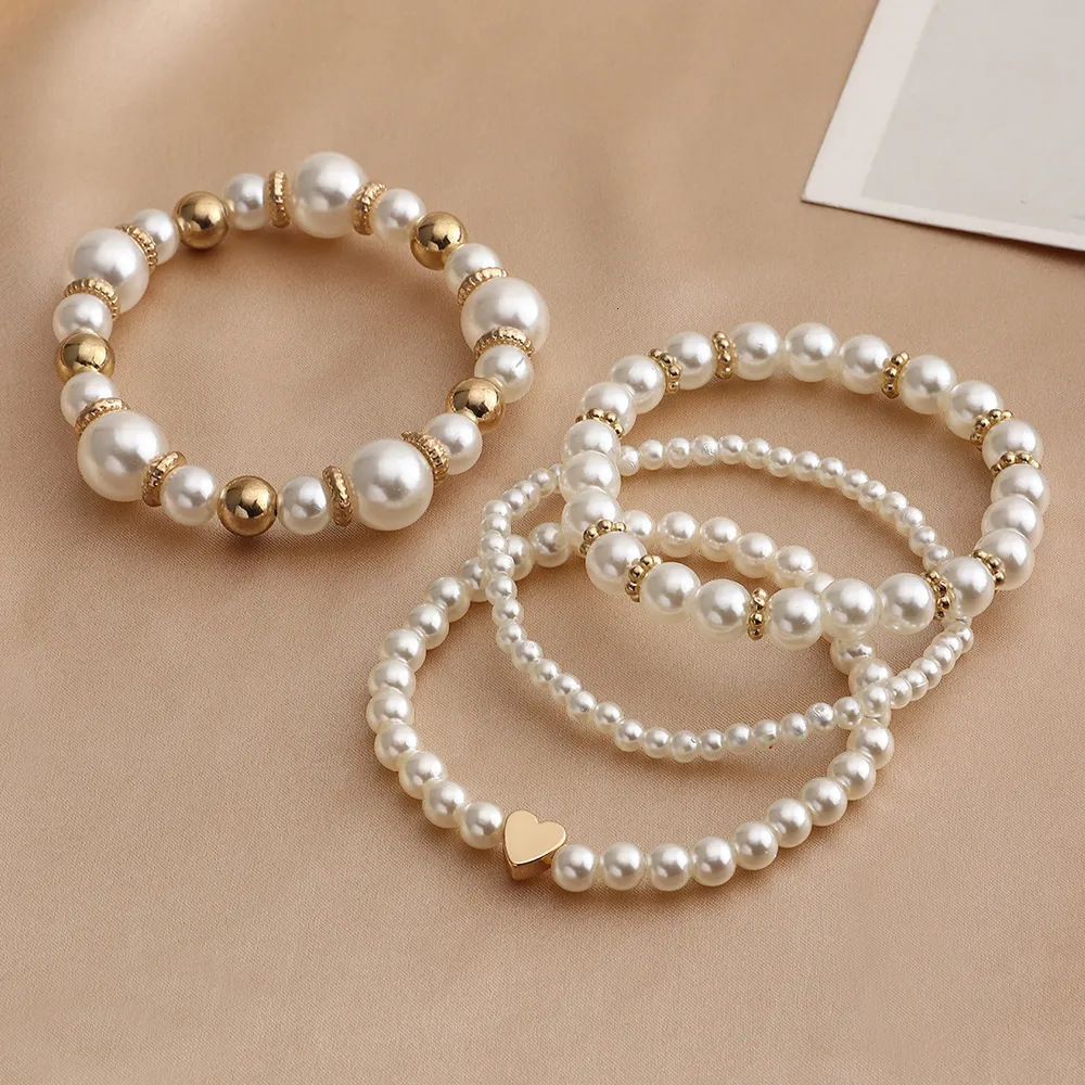 Kette 4 stücke Echte Süßwasser Runde Für Frauen Natürliche Perle Armband Schmuck Mädchen Tochter Geburtstagsgeschenk 230706_voghion.com