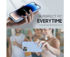For IPhone 13 Pro Silicone Case With Screen Protector & Camera Lens Protector [Set Of 3] 360 Protection Pack For IPhone 13 Pro 6.1", Light Blue_voghion.com
