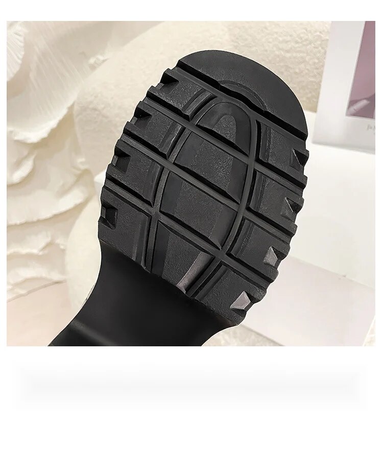Thick soled Knight boots for women in autumn winter 2024, new knee length V-neck small and elastic high leg boots,_voghion.com
