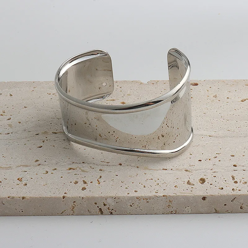 Wide Cuff Bangle Personality Punk Bracelet For Couples_voghion.com