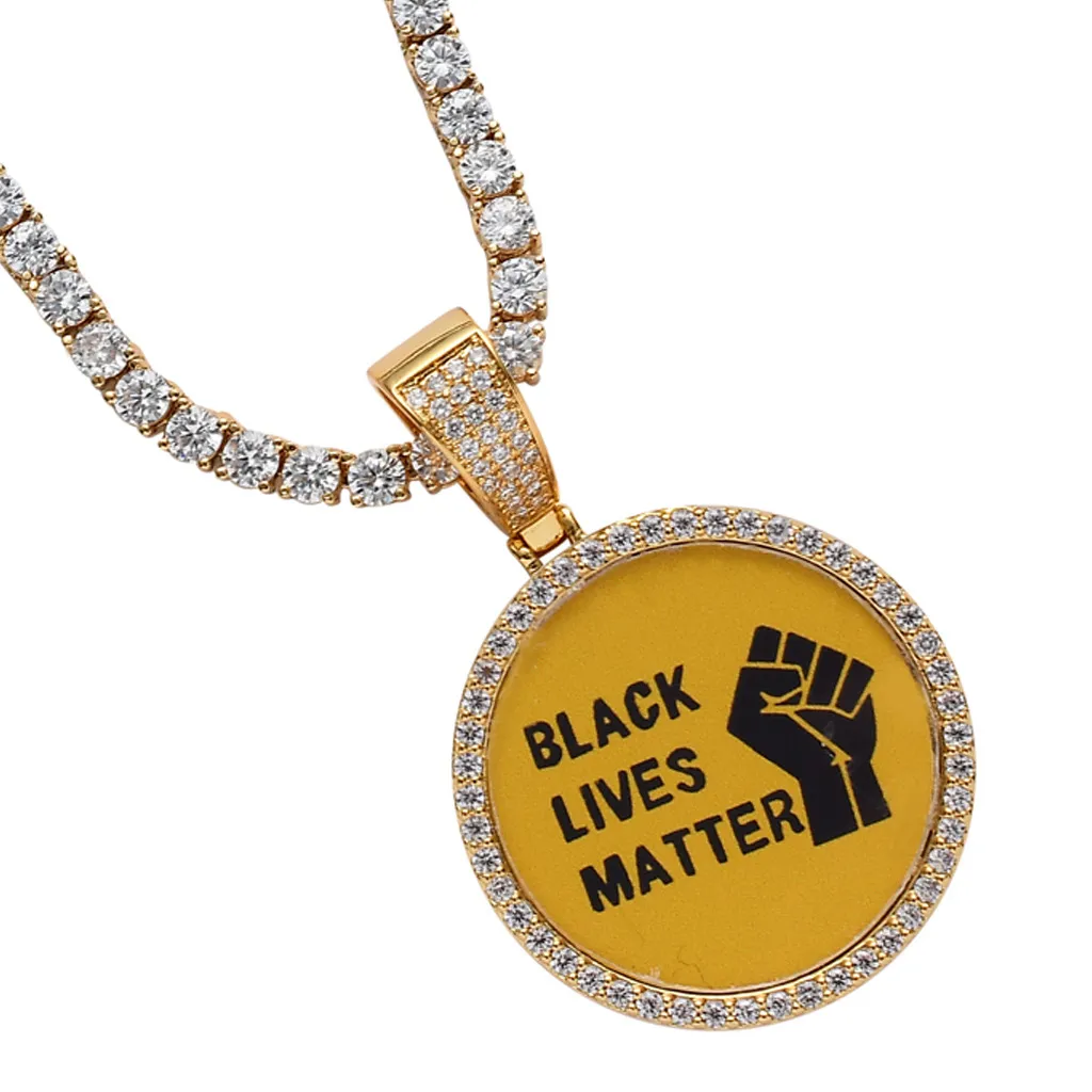 Collana con ciondolo Designer per donna uomo Medaglioni rotondi Foto personalizzata Nome Gioielli hip hop CZ inciso personalizzato_voghion.com
