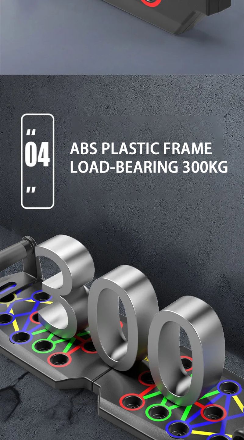 Board Tragbares, multifunktionales, faltbares Trainingsgerät Push-Up-Bar für das Heim-Fitnessstudio-Gerät Bodybuilding Fiess Sports_voghion.com