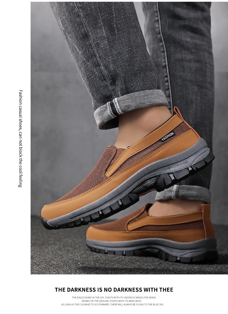 Summer Men's Lightweight Breathable Slip-on Walking Loafers_voghion.com