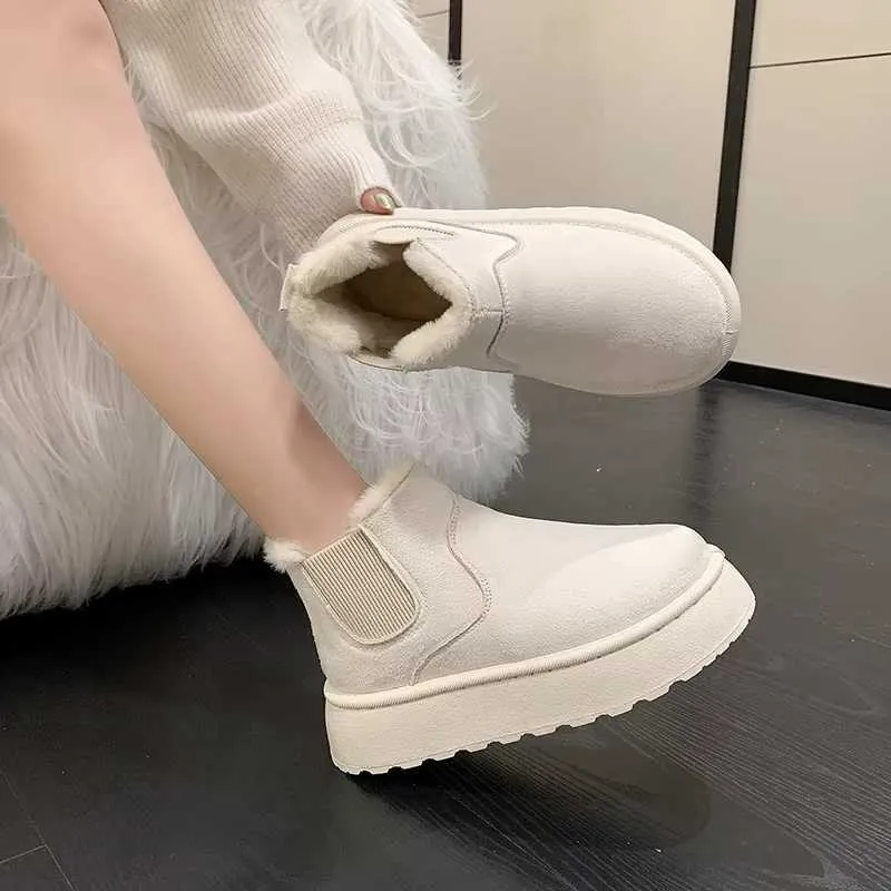 Neue Winter-Schneestiefel aus verdicktem Plüsch, warm, einfach und vielseitig, bequeme Baumwollschuhe M241005_voghion.com